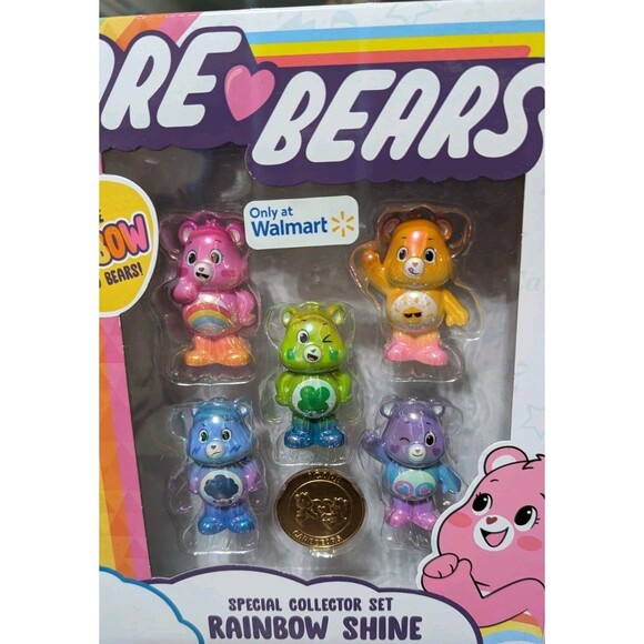 Care Bears Rainbow Shine Collector Set — Walmart Exclusive 5-Fig Mini Bears 2020 - Picture 2 of 8